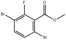 3,6-二溴-2-氟苯甲酸甲酯 结构式