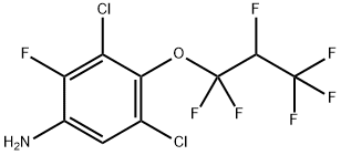 3,5-二氯 -2- 氟 -4-(1,1,2,3,3,3-六氟丙氧基)苯胺 结构式