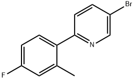 3-Bromo-6-(2-methyl-4-fluorophenyl)pyridine 结构式