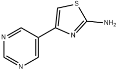 4-(嘧啶-5-基)噻唑-2-胺 结构式