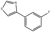 4-(3-Fluorophenyl)thiazole 结构式