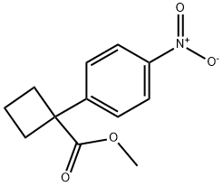 1-(4-Nitrophenyl)-cyclobutanecarboxylic acid methyl ester 结构式