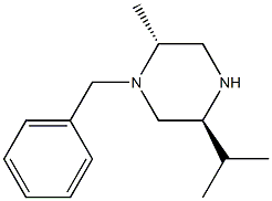 (2R,5S)-1-BENZYL-2-METHYL-5-(PROPAN-2-YL)PIPERAZINE 结构式