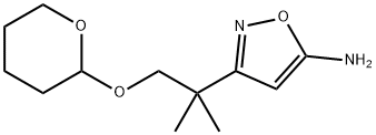 3-[1,1-Dimethyl-2-(tetrahydropyran-2-yloxy)-ethyl]-isoxazol-5-ylamine 结构式