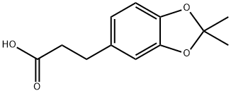 3-(2,2-二甲基苯并[D][1,3]二氧戊环-5-基)丙酸 结构式