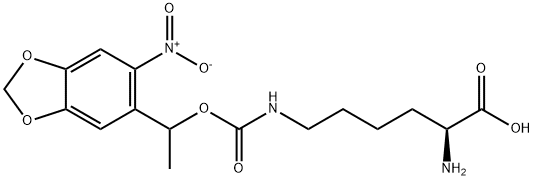 (2S)-2-aMino-6-((1-(6-nitrobenzo[d][1,3]dioxol-5-yl)ethoxy)carbonylaMino)hexanoic acid 结构式