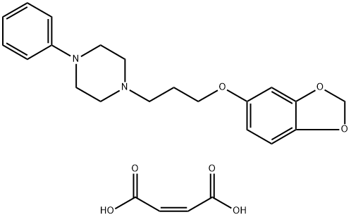 1-(3-(苯并[D][1,3]二羟基-5-基氧基)丙基)-4-苯基哌嗪马来酸盐 结构式