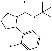 tert-butyl 2-(2-bromophenyl)pyrrolidine-1-carboxylate 结构式
