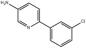 6-(3-CHLOROPHENYL)PYRIDIN-3-AMINE 结构式