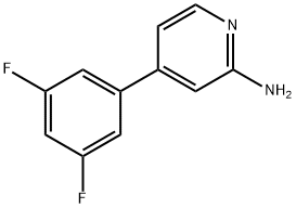 2-Amino-4-(3,5-difluorophenyl)pyridine 结构式