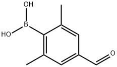 4-醛基-2,6-二甲基苯硼酸 结构式