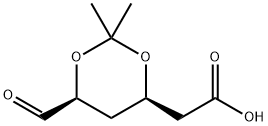 2-(4R,6S)(6-Formyl-2,2-dimethyl-[1,3]dioxan-4-yl)-acetic acid 结构式