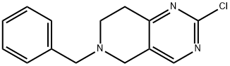 6-benzyl-2-chloro-5,6,7,8-tetrahydropyrido[4,3-d]pyrimidine 结构式