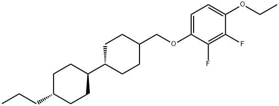 1-乙氧基-2,3-二氟-4-[[(反式,反式)-4'-丙基[1,1'-联环己基]-4-基]甲氧基]苯 结构式