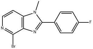 4-溴-2-(4-氟苯基)-1-甲基-1H-咪唑并[4,5-C]吡啶 结构式