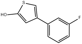 2-Hydroxy-4-(3-fluorophenyl)thiophene 结构式