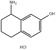 8-AMINO-5,6,7,8-TETRA HYDRONAPHTHALEN-2-OL HYDROCHLORIDE 结构式