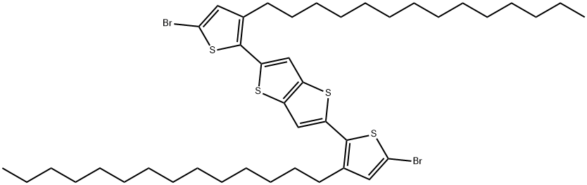 Thieno[3,2-b]thiophene, 2,5-bis(5-bromo-3-tetradecyl-2-thienyl)- 结构式