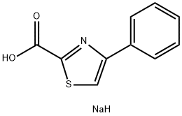 4-苯基-1,3-噻唑-2-羧酸钠 结构式