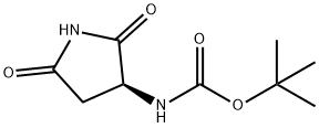 tert-butyl N-[(3S)-2,5-dioxopyrrolidin-3-yl]carbamate 结构式