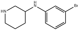 N-(3-溴苯基)哌啶-3-胺 结构式