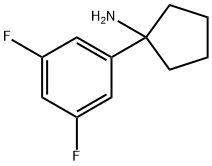 1-(3,5-二氟苯基)环戊胺 结构式