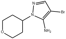 4-溴-1-(四氢-2H-吡喃-4-基)-1H-吡唑-5-胺 结构式