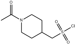 (1-乙酰基哌啶-4-基)甲磺酰氯化 结构式