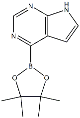 4-(4,4,5,5-四甲基-1,3,2-二氧硼烷-2-基)-7H-吡咯并[2,3-D]嘧啶 结构式