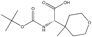 (S)-2-BOC氨基-2-(4-甲基四氢吡喃基)乙酸 结构式