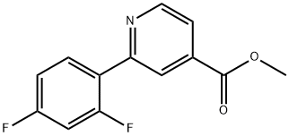 METHYL 2-(2,4-DIFLUOROPHENYL)PYRIDINE-4-CARBOXYLATE 结构式