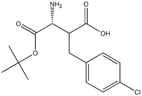 (R)-3-((叔丁氧基羰基)氨基)-2-(4-氯苄基)丙酸 结构式
