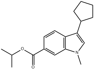 isopropyl 3-cyclopentyl-1-methyl-1H-indole-6-carboxylate 结构式