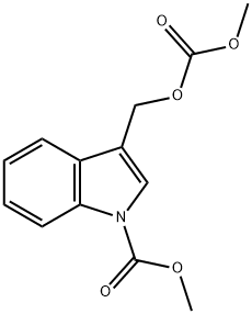 methyl 3-(((methoxycarbonyl)oxy)methyl)-1H-indole-1-carboxylate 结构式