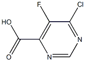 6-氯-5-氟嘧啶-4-羧酸 结构式