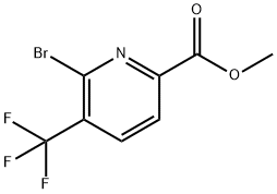 6-Bromo-5-trifluoromethyl-pyridine-2-carboxylic acid methyl ester 结构式