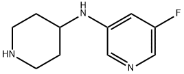 5-Fluoro-N-(piperidin-4-yl)pyridin-3-amine 结构式