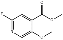 2-氟-5-甲氧基吡啶-4-羧酸甲酯 结构式