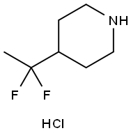 4-(1,1-DIFLUOROETHYL)PIPERIDINE HYDROCHLORIDE 结构式