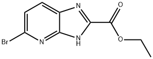 5-溴-1H-咪唑并[4,5-B]吡啶-2-甲酸乙酯 结构式