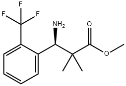 METHYL (3R)-3-AMINO-2,2-DIMETHYL-3-[2-(TRIFLUOROMETHYL)PHENYL]PROPANOATE 结构式