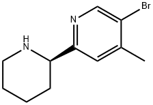 5-BROMO-4-METHYL-2-[(2R)-PIPERIDIN-2-YL]PYRIDINE 结构式