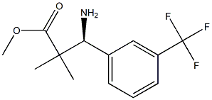 METHYL (3S)-3-AMINO-2,2-DIMETHYL-3-[3-(TRIFLUOROMETHYL)PHENYL]PROPANOATE 结构式