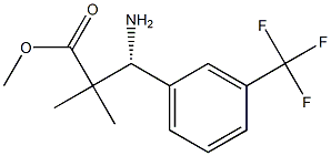 METHYL (3R)-3-AMINO-2,2-DIMETHYL-3-[3-(TRIFLUOROMETHYL)PHENYL]PROPANOATE 结构式