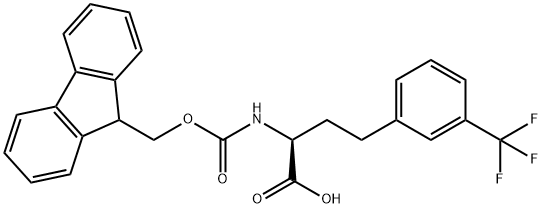 FMOC-3-三氟甲基-L-高苯丙氨酸 结构式