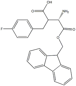 Fmoc-(S)-3-amino-2-(4-fluorobenzyl)propanoicacid 结构式