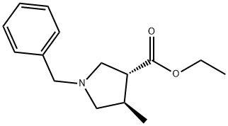 Ethyl (3R,4R)-1-benzyl-4-methylpyrrolidine-3-carboxylate 结构式
