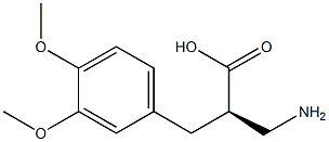 (R)-3-amino-2-(3,4-dimethoxybenzyl)propanoicacid 结构式