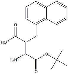 Boc-(R)-3-amino-2-(naphthalen-1-ylmethyl)propanoicacid 结构式