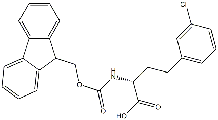N-Fmoc-3-chloro-D-homophenylalanine 结构式